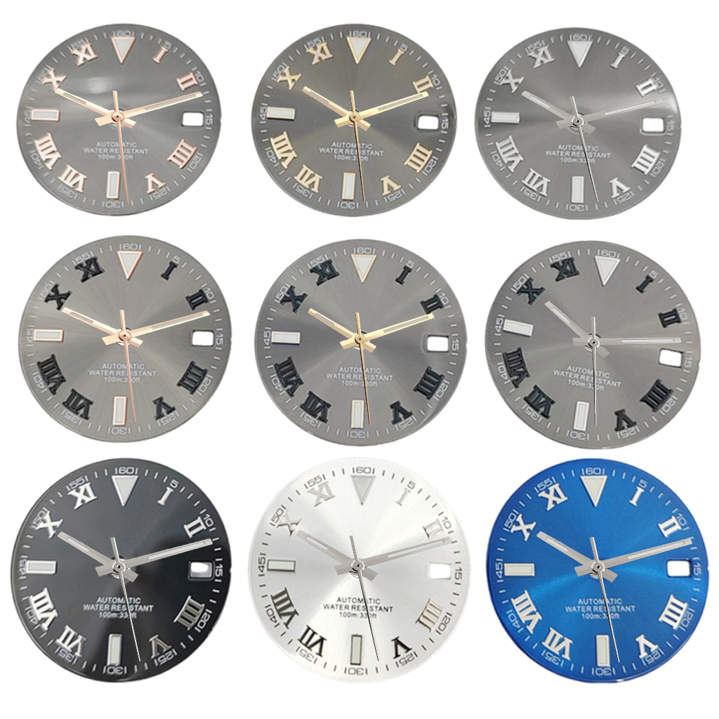 Luxury Watch With Green Dial - 29mm Watch Dial With Hands Sterile