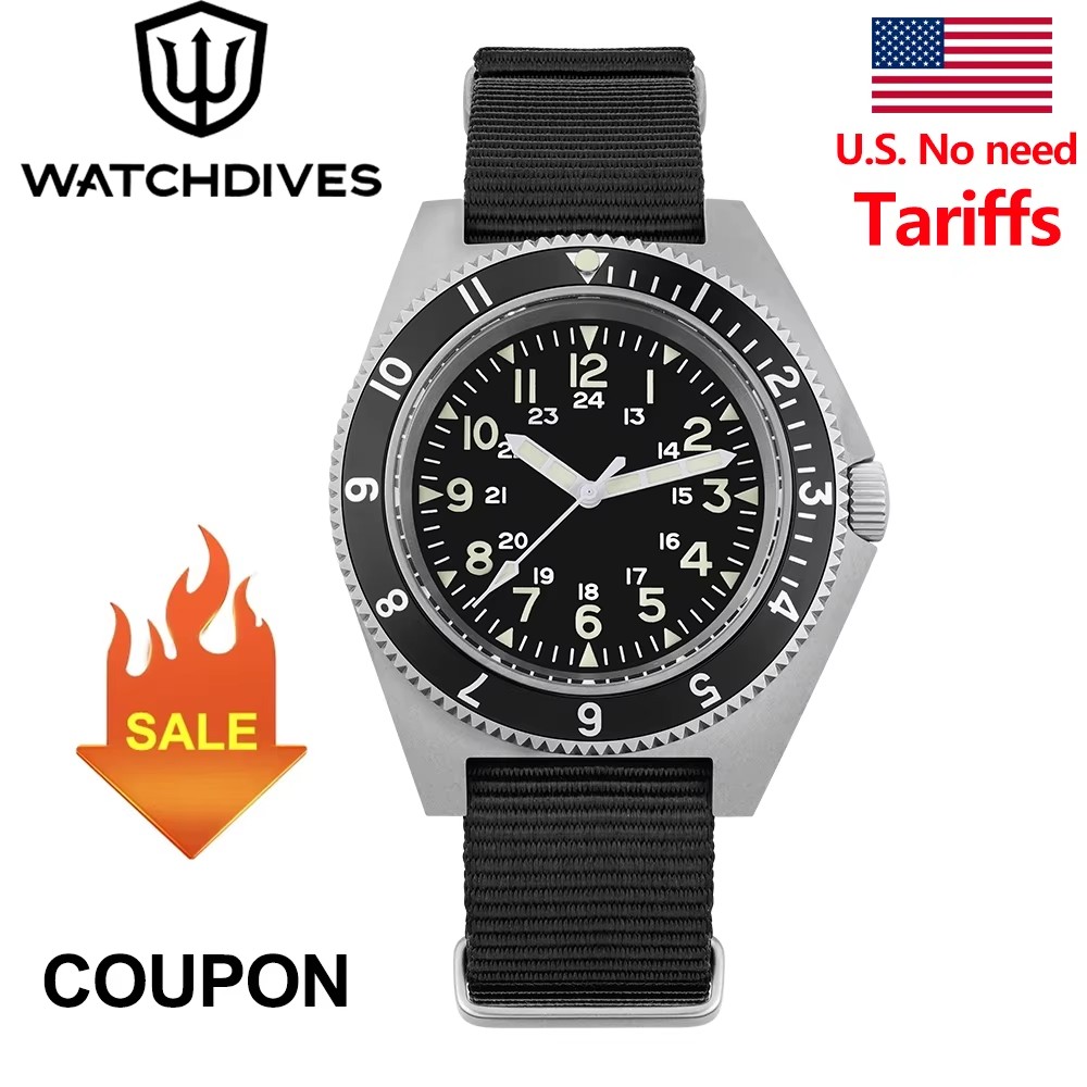 Field Watch Military - Watchdives WD1972 Men Watch VH31 Sweep
