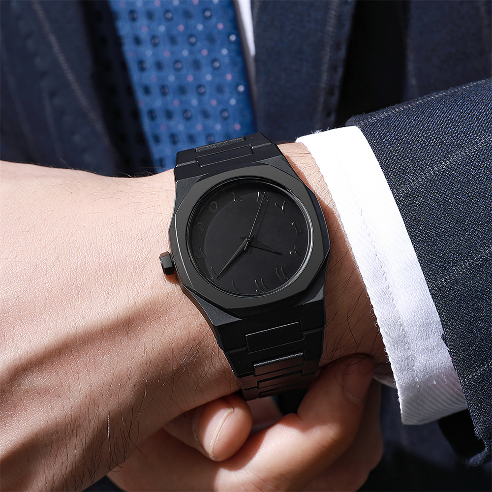 Men's Fashion Simple Black Lar - مراجعة Luxury Watch Ap وسعره