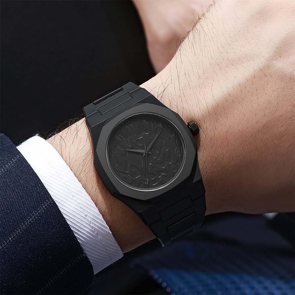 Men's Fashion Simple Black Lar - مراجعة Luxury Watch Ap وسعره