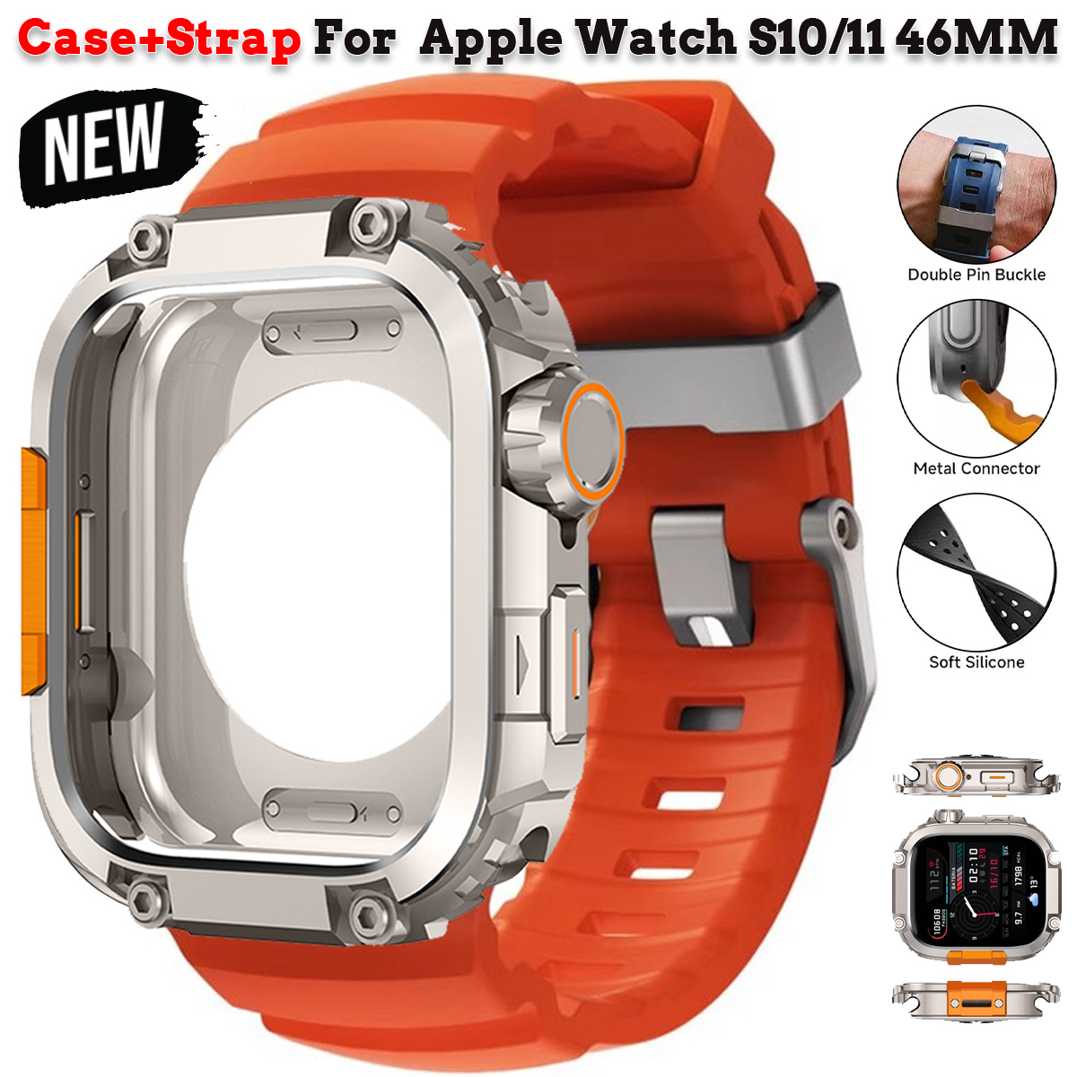 Case+Strap 2IN1 for Apple Watc - مراجعة Luxury Watch German وسعره