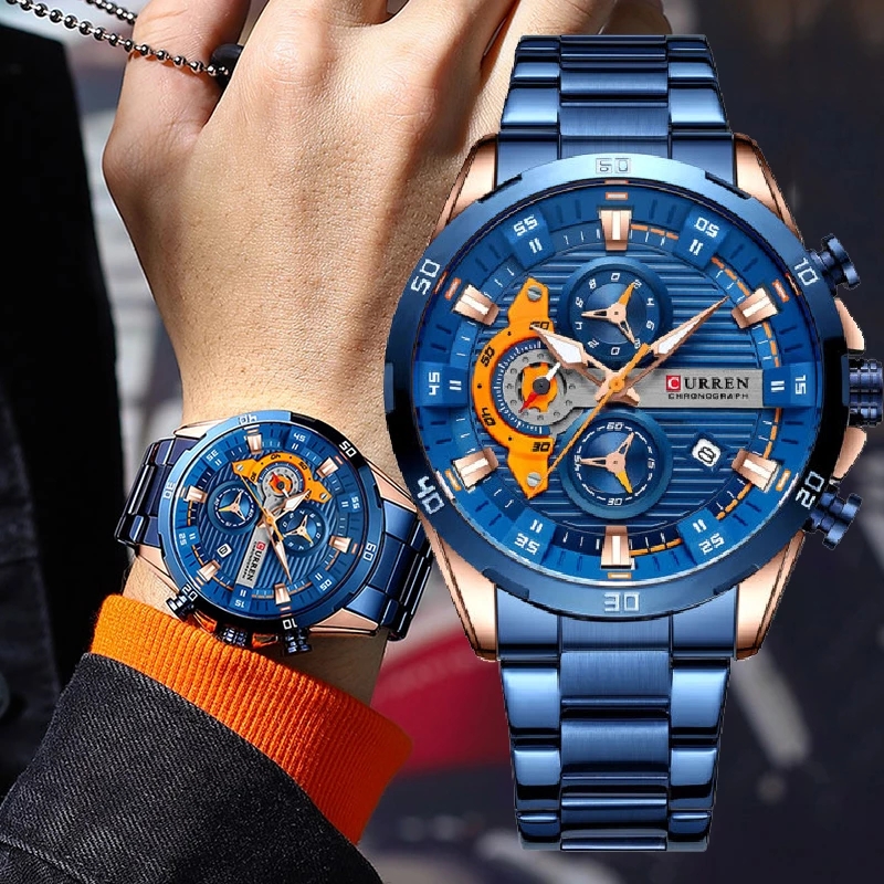 Watches For Men CURREN Man Wri - مراجعة Luxury Watch Affordable وسعره