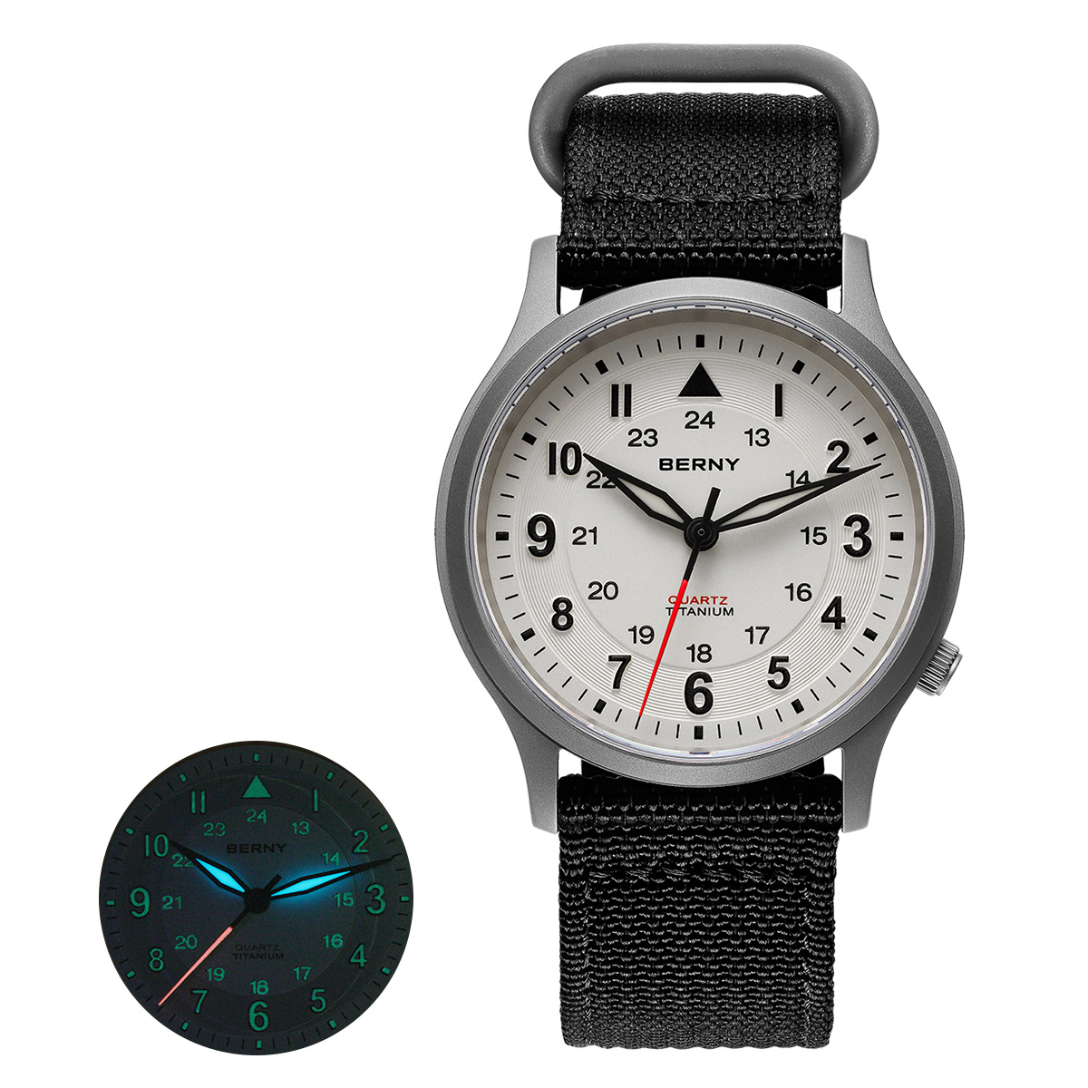 BERNY Titanium Watches for Men - مراجعة Field Watch Military وسعره