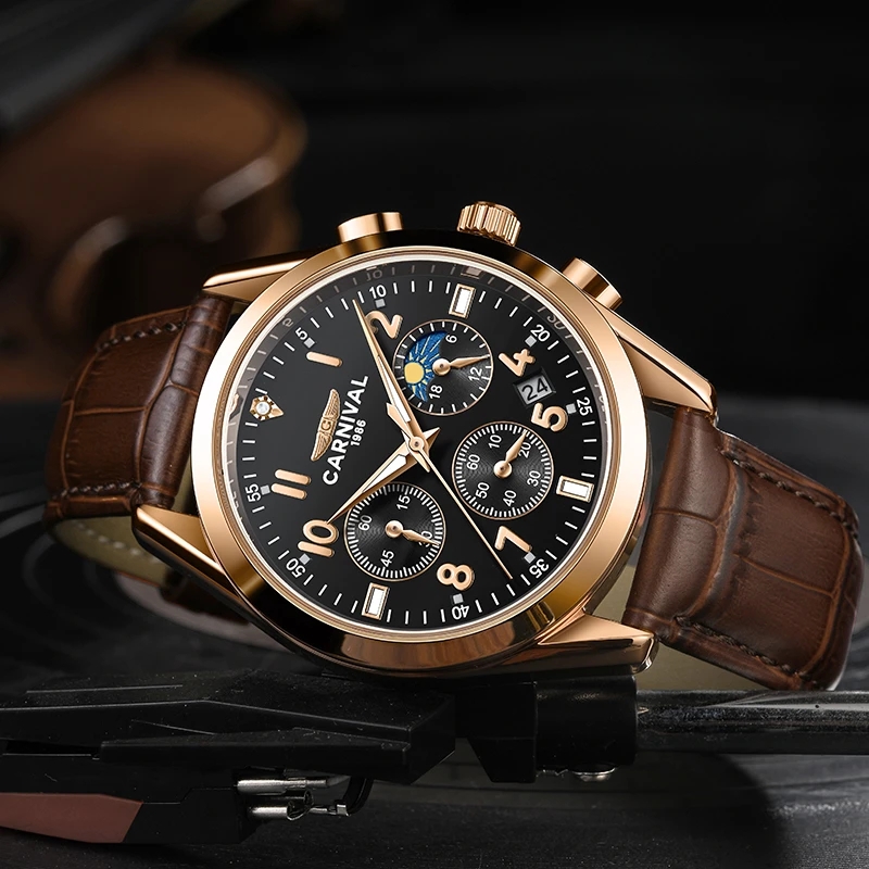 Carnival Brand Luxury Leather  - مراجعة Luxury Watch Affordable وسعره