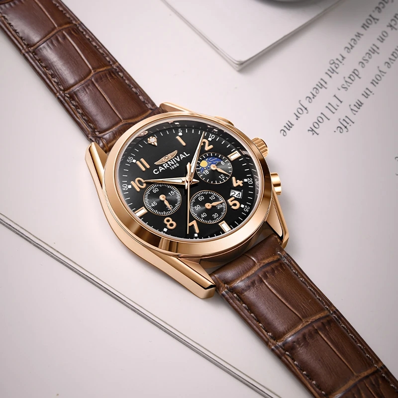 Carnival Brand Luxury Leather  - مراجعة Luxury Watch Affordable وسعره