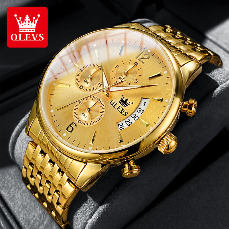 OLEVS luxury brand men's watch - مراجعة Luxury Watch And Bracelet وسعره