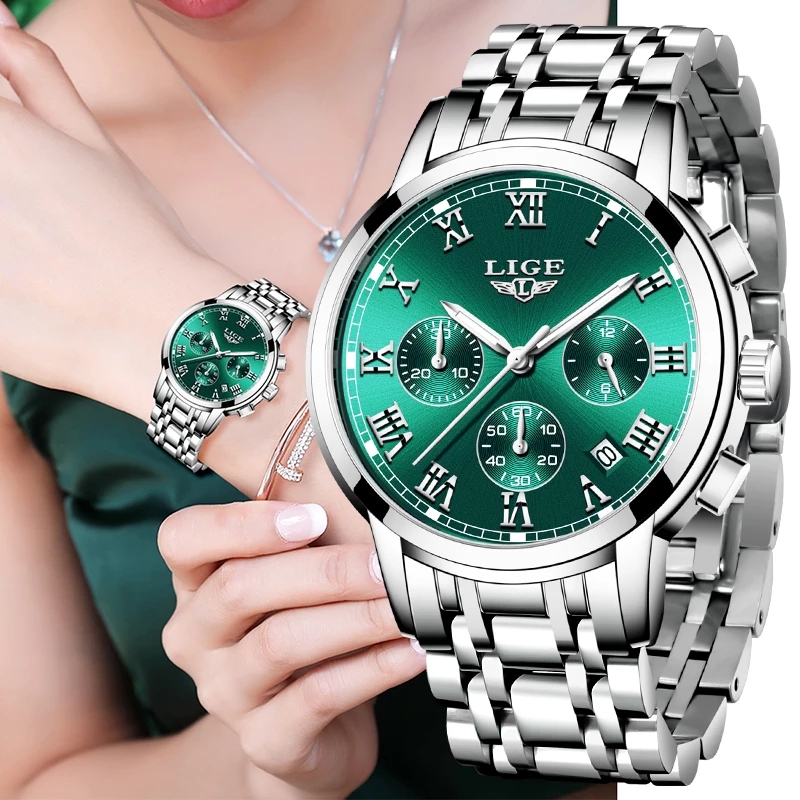 LIGE 2024 New Fashion Women Wa - مراجعة Luxury Watch Girl وسعره