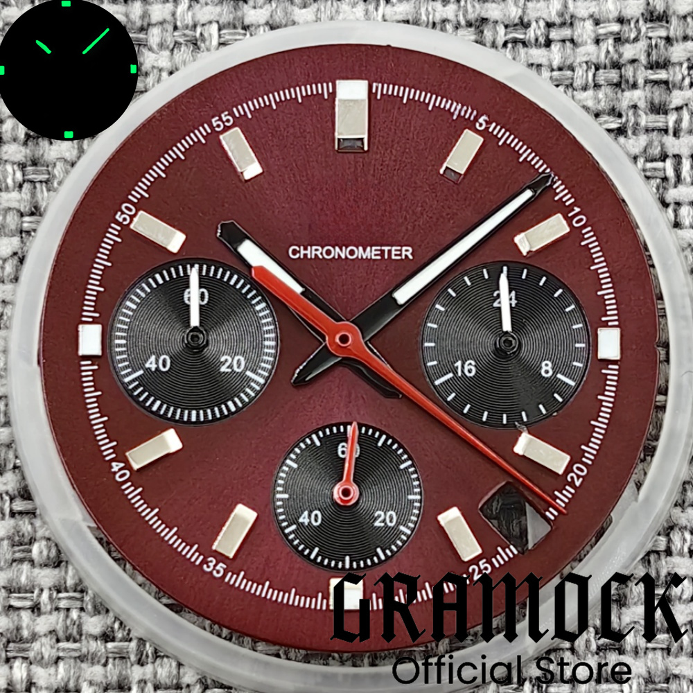 Gramock 30mm Ice Blue/Burgundy - مراجعة Luxury Watch With Green Dial وسعره