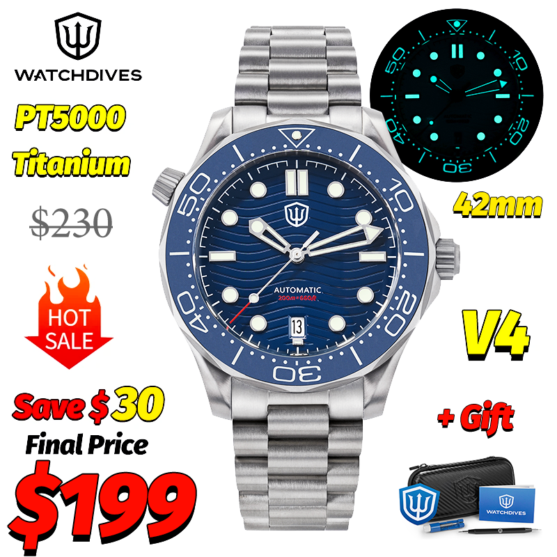 Watchdives WD007 V4 007 NTTD M - مراجعة Luxury Watch And Bracelet وسعره