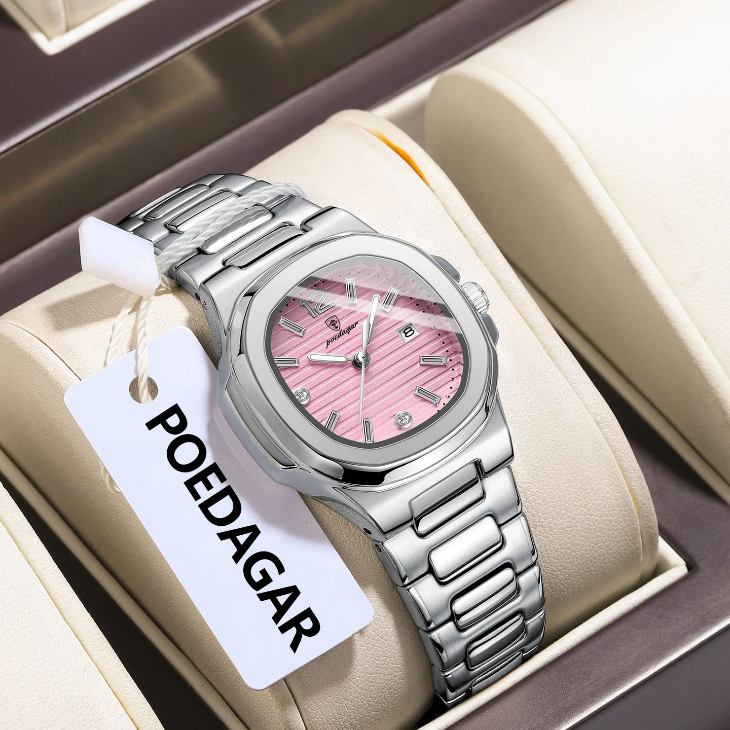 POEDAGAR Square Fashion Woman  - مراجعة Luxury Watch Square وسعره