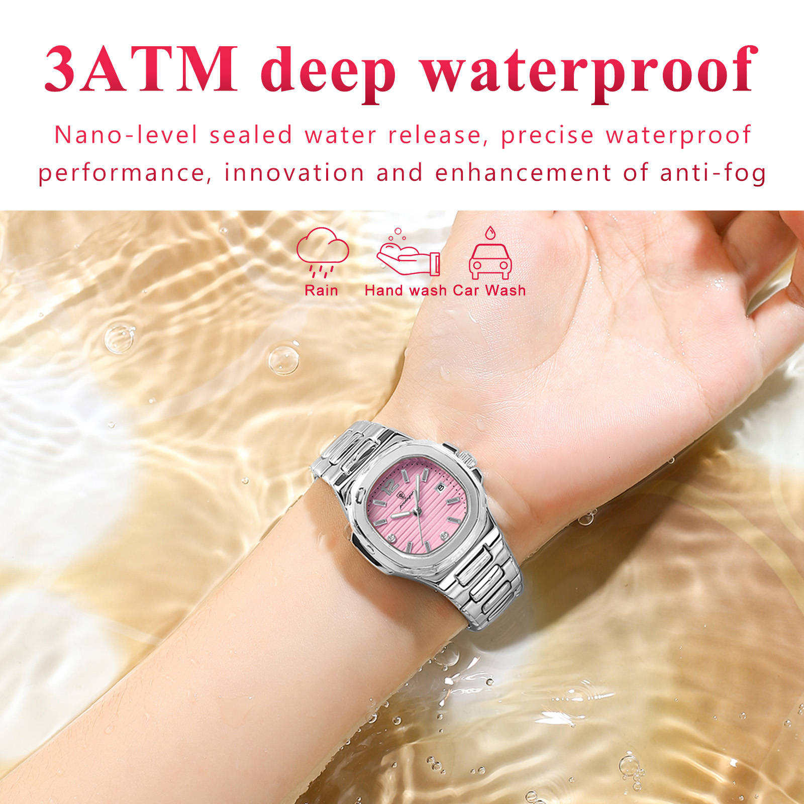 POEDAGAR Square Fashion Woman  - مراجعة Luxury Watch Square وسعره