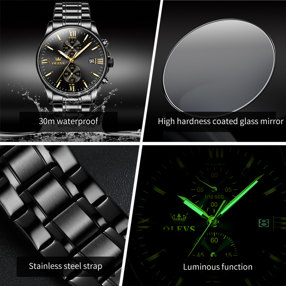 OLEVS 2886 Classic Black Quart - مراجعة Luxury Watch Affordable وسعره