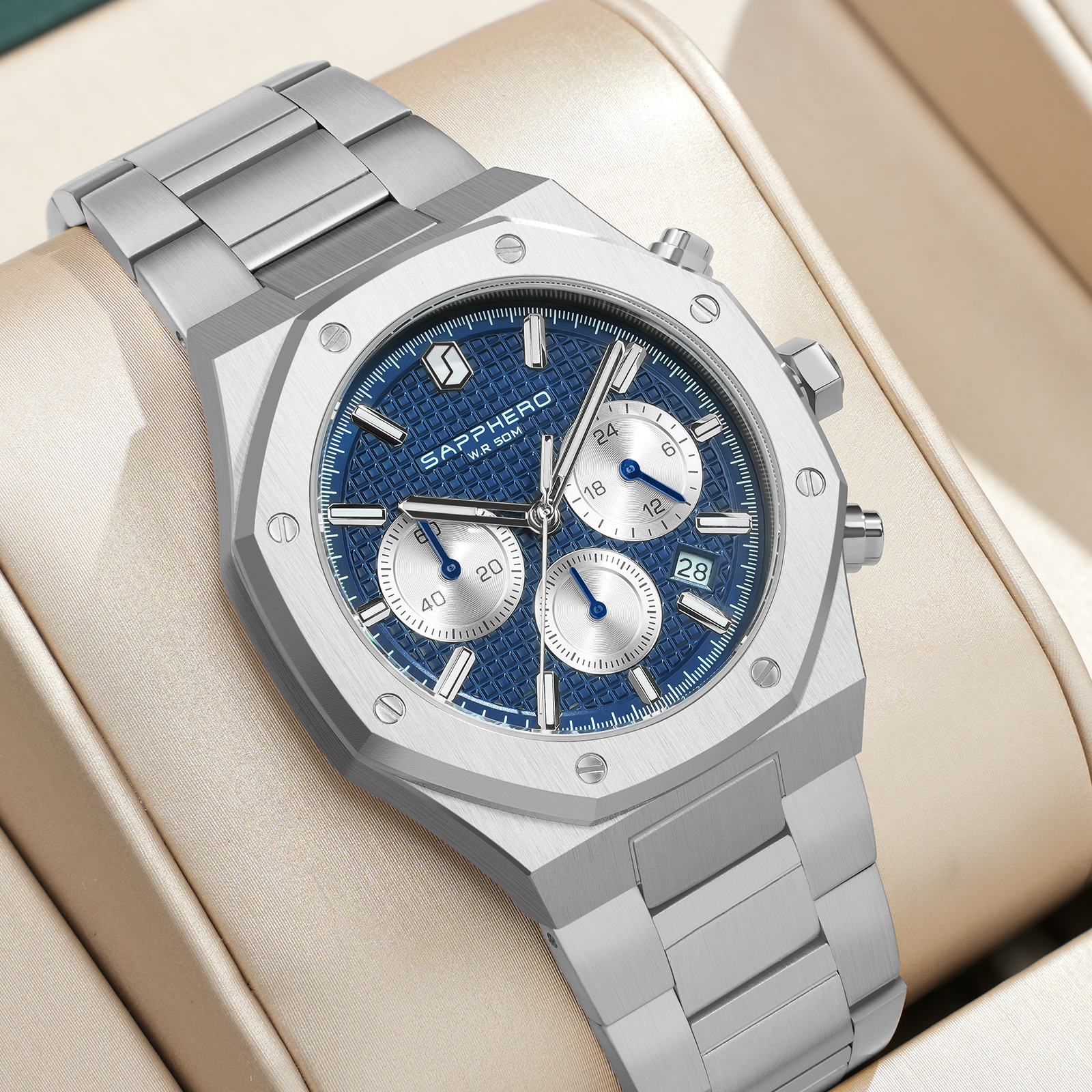 SAPPHERO Men's Watch Waterproo - مراجعة Luxury Watch Ap وسعره
