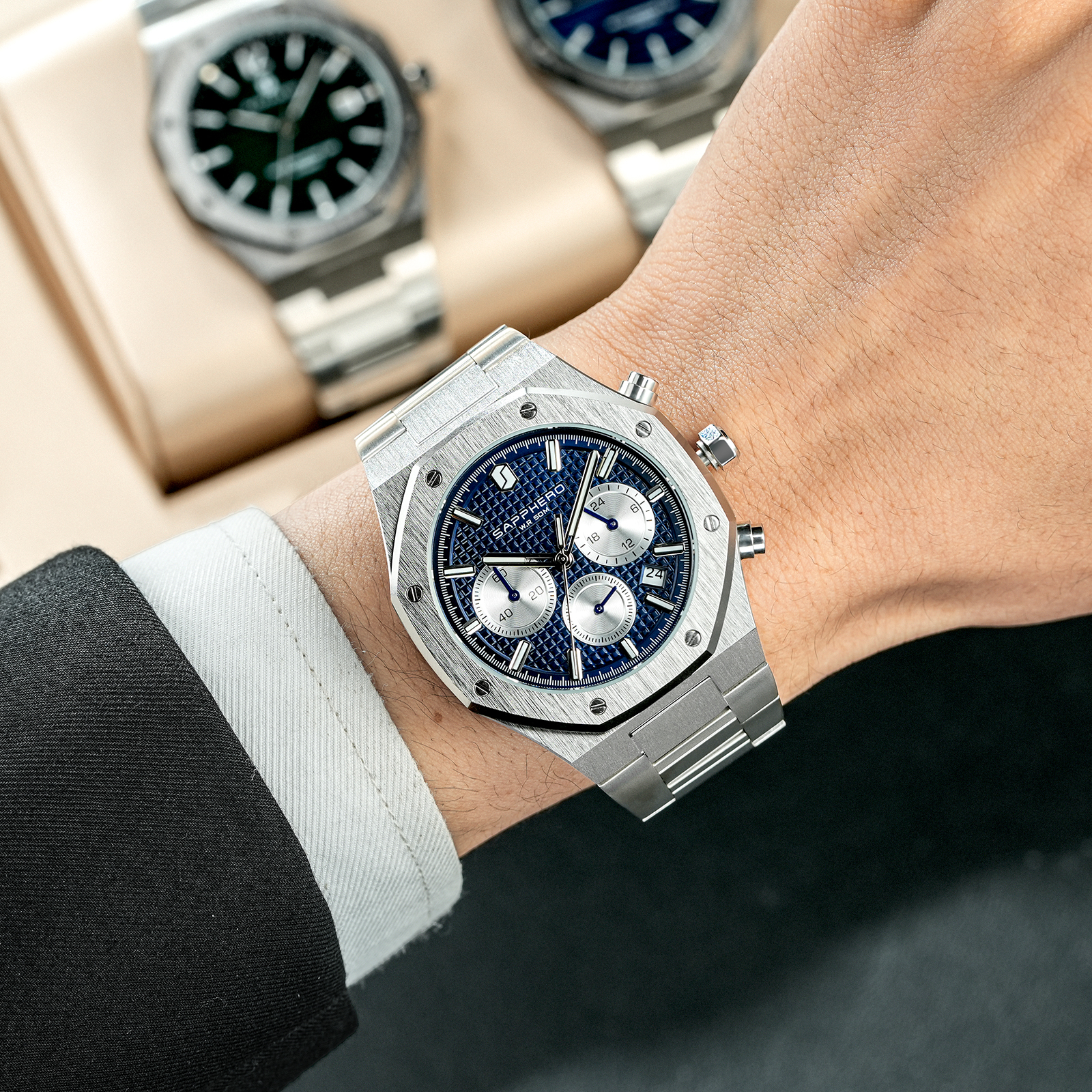 SAPPHERO Men's Watch Waterproo - مراجعة Luxury Watch Ap وسعره