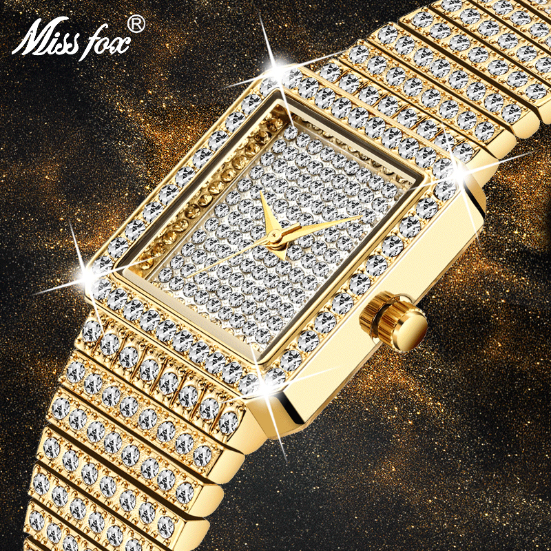 MISSFOX Diamond Watch For Wome - مراجعة Luxury Watch Square وسعره