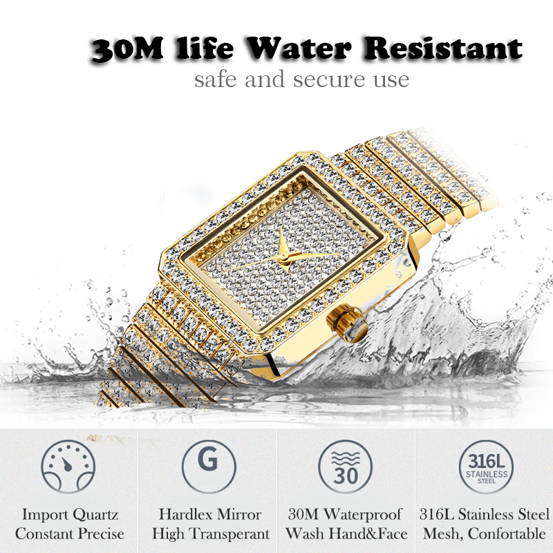 MISSFOX Diamond Watch For Wome - مراجعة Luxury Watch Square وسعره