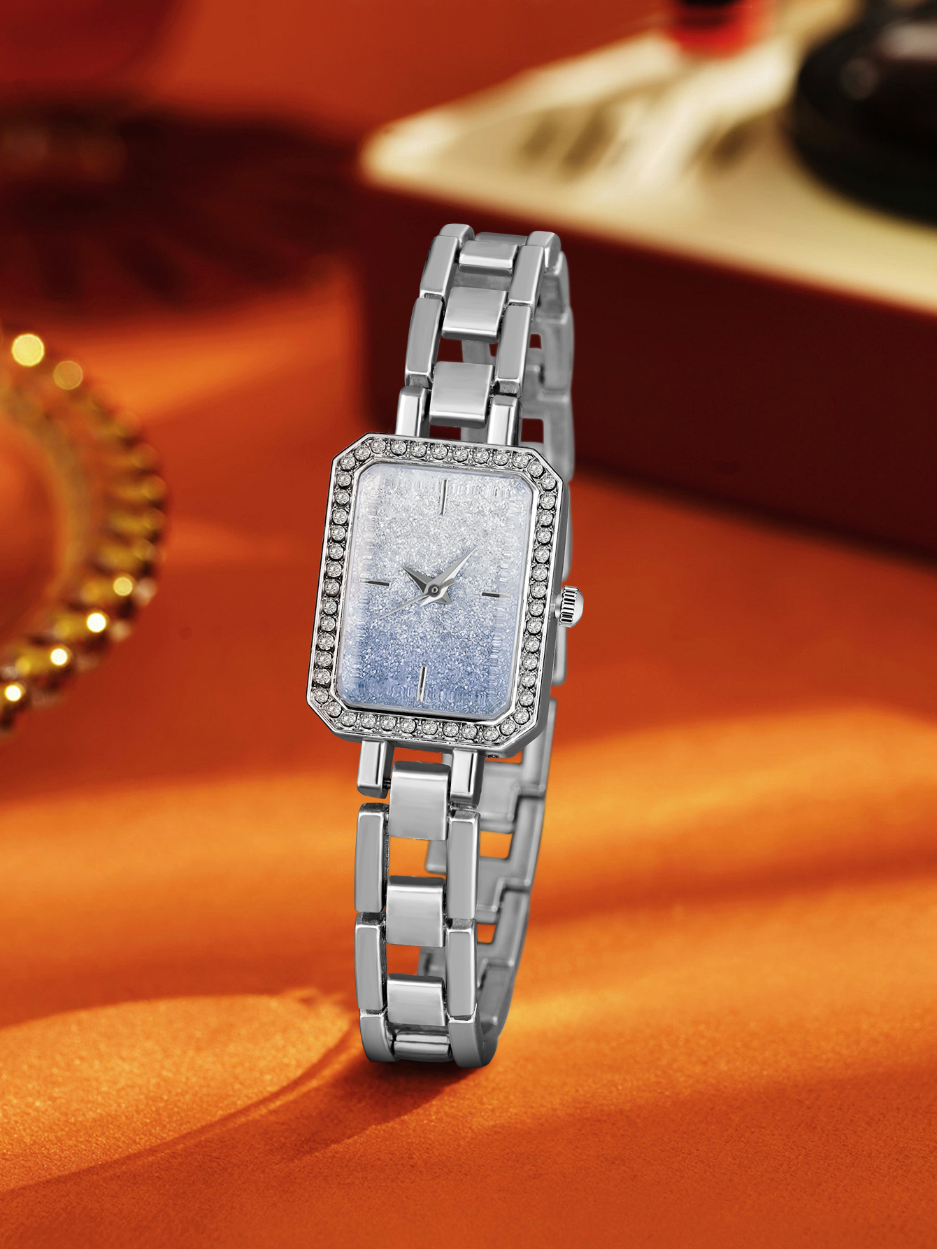 2 pieces women's watches myste - مراجعة Luxury Watch Square وسعره