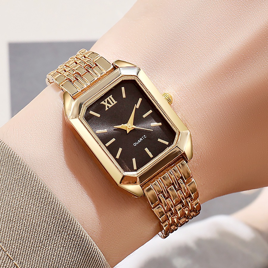 2PCS/set Luxury Women's Quartz - مراجعة Luxury Watch Square وسعره