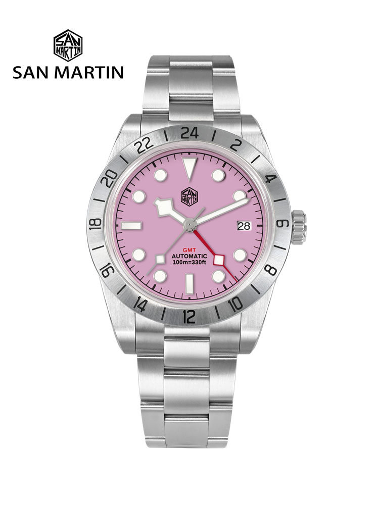 San Martin Pink Dial BB GMT NH - مراجعة Luxury Watch La وسعره