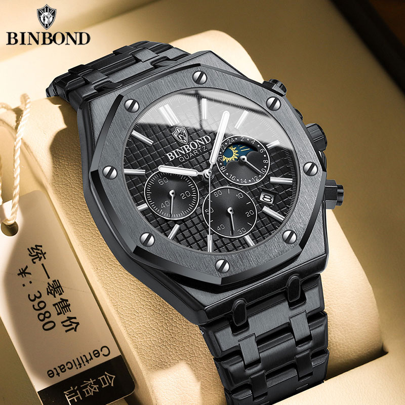 BINBOND Quality Men Watch Luxu - مراجعة Luxury Watch Ap وسعره