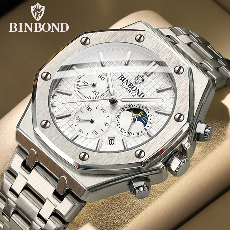 BINBOND Quality Men Watch Luxu - مراجعة Luxury Watch Ap وسعره