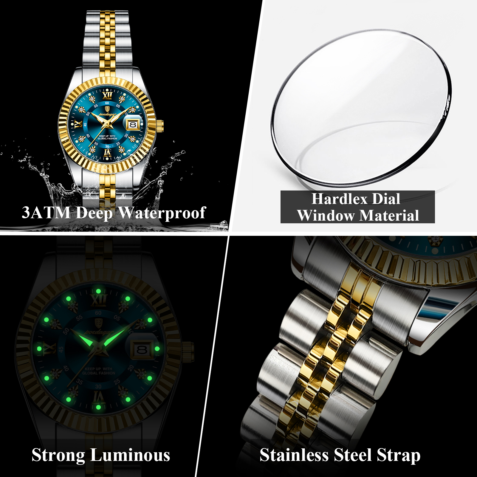 POEDAGAR Top Luxury Watch For  - مراجعة Luxury Watch Girl وسعره