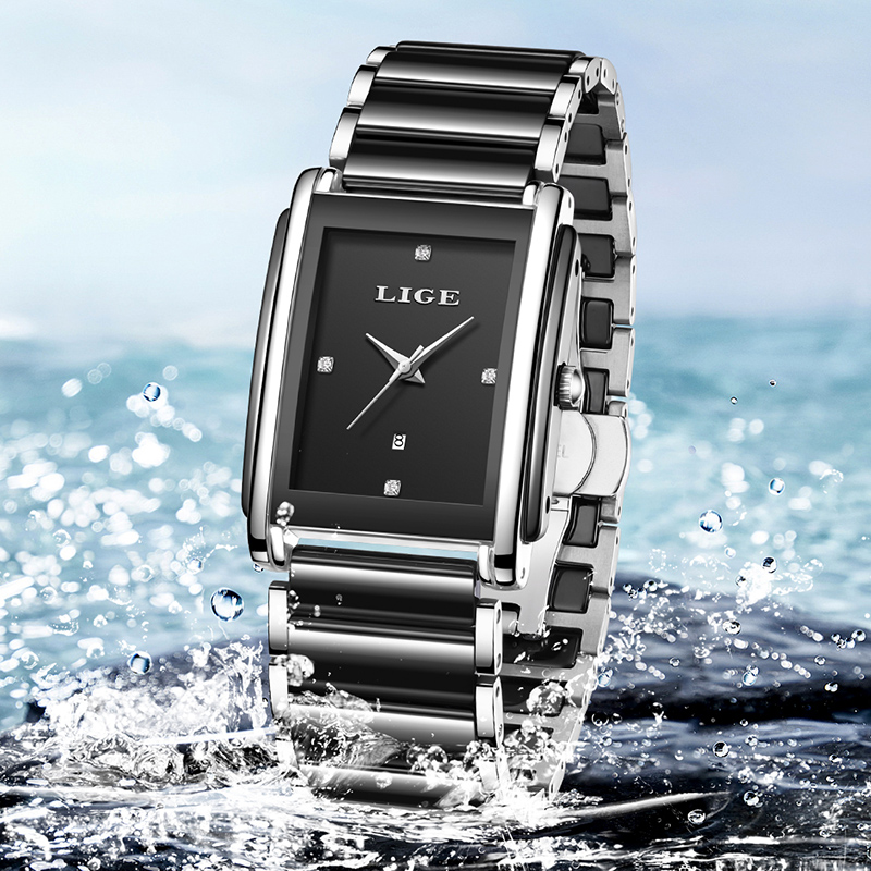 LIGE New Luxury Women Watches  - مراجعة Luxury Watch Square وسعره
