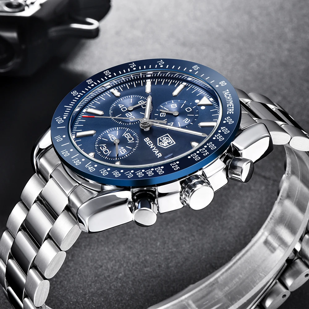 Men Watch BENYAR Top Brand Lux - مراجعة Luxury Watch German وسعره