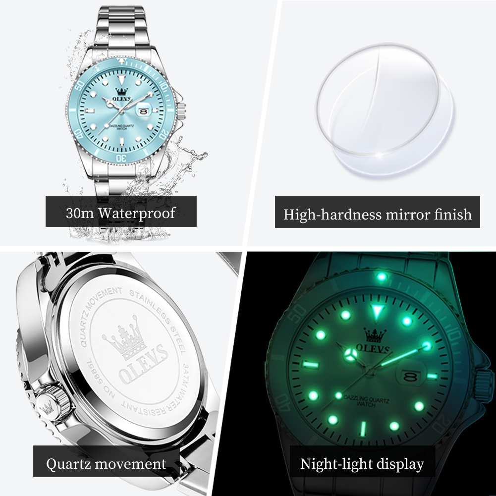 OLEVS Luxury Stainless Steel W - مراجعة Luxury Watch Girl وسعره
