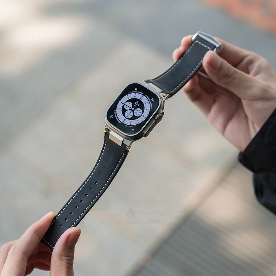 Man Leather Band for Apple Wat - مراجعة Luxury Watch German وسعره