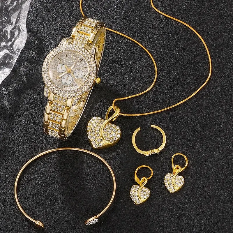 Women's Quartz Watch Gold Luxu - مراجعة Luxury Watch And Bracelet وسعره