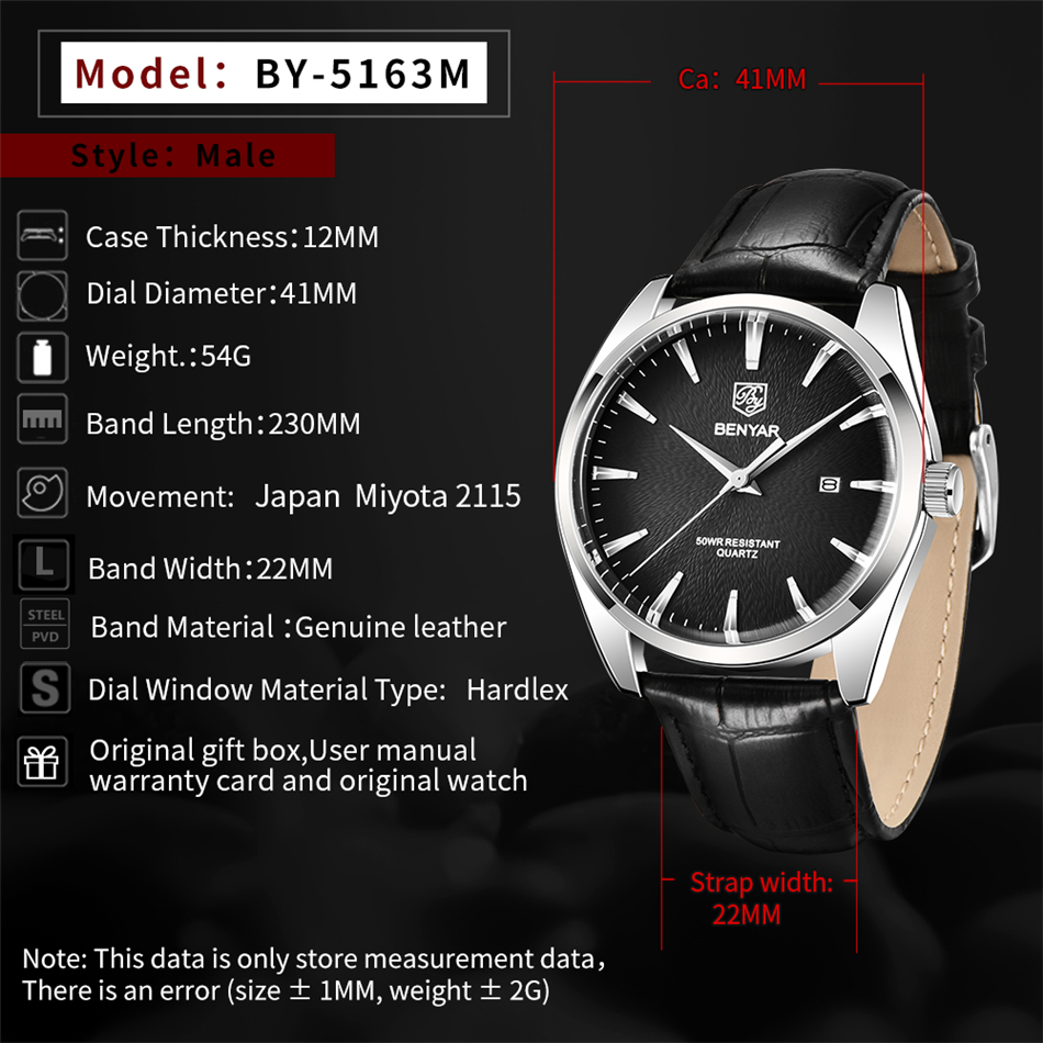 Benyar 5163 Top Brand Luxury M - مراجعة Luxury Watch German وسعره