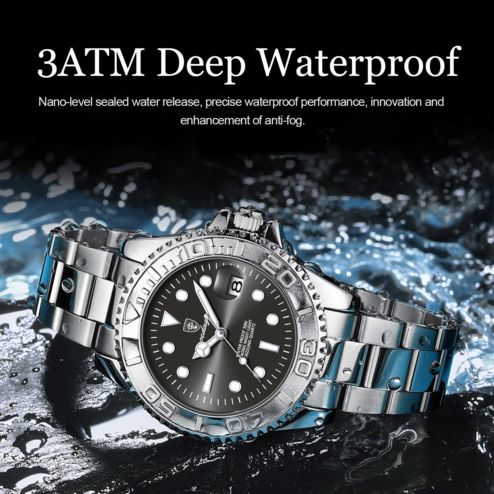 POEDAGAR Trendy Sport Man Watc - مراجعة Luxury Watch And Bracelet وسعره