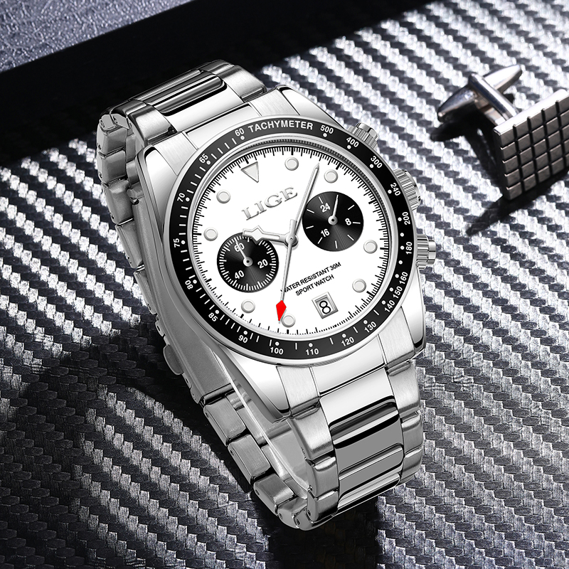 LIGE Brand Fashion Man Watch L - مراجعة Luxury Watch Ap وسعره