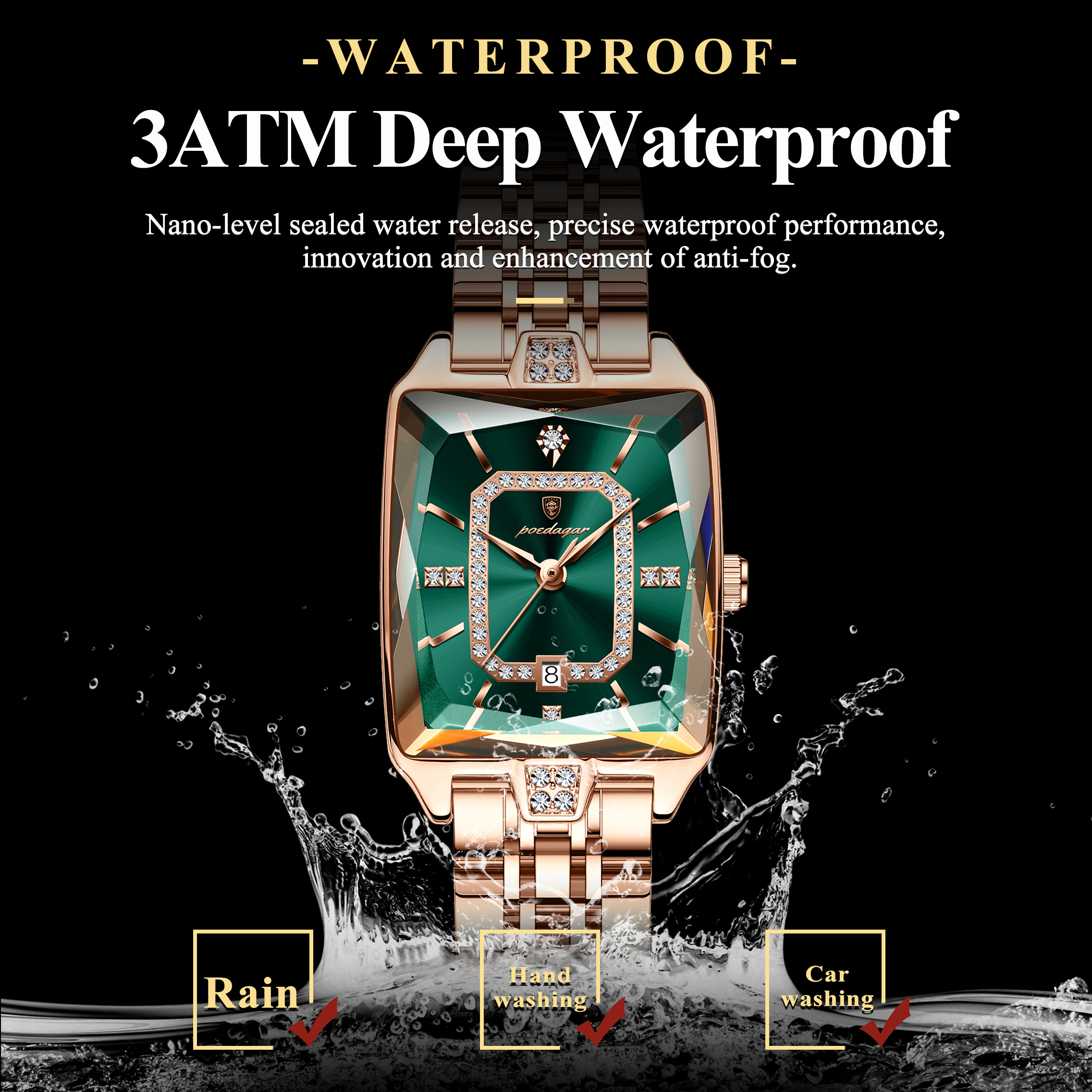 POEDAGAR Luxury Woman Watch Wa - مراجعة Luxury Watch Girl وسعره