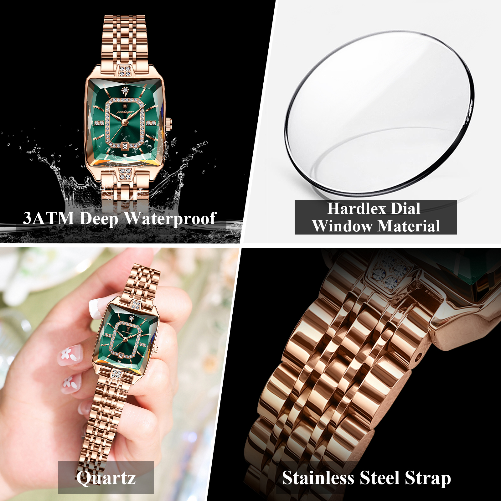 POEDAGAR Luxury Woman Watch Wa - مراجعة Luxury Watch Girl وسعره
