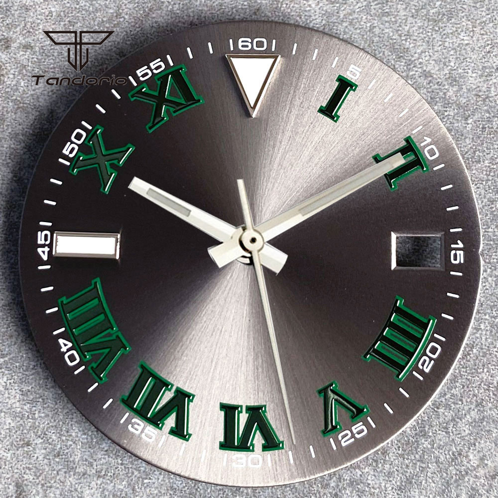 29mm Grey Sunburst Watch Dial  - مراجعة Luxury Watch With Green Dial وسعره