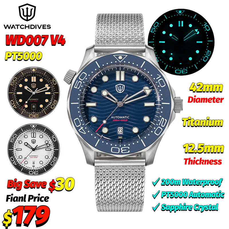 Watchdives WD007 V4 Automatic  - مراجعة Luxury Watch And Bracelet وسعره