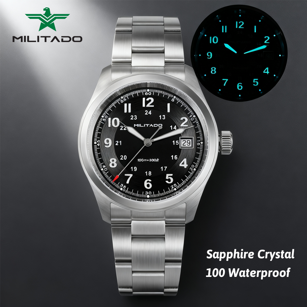 Militado ML08 Vintage Quartz W - مراجعة Field Watch Military وسعره