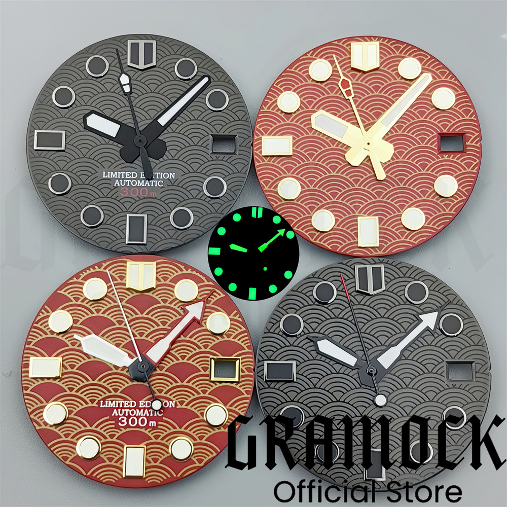 Gramock 28.5mm Black Red Fishs - مراجعة Luxury Watch With Green Dial وسعره
