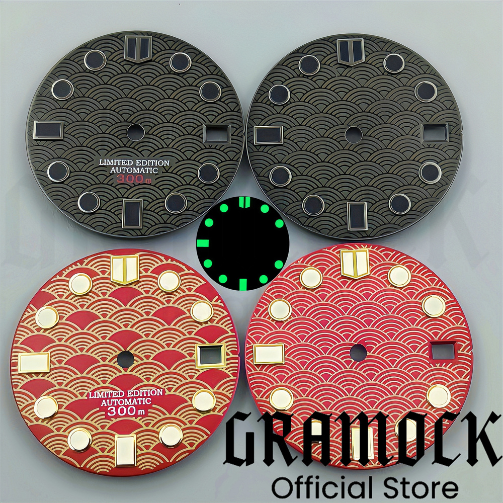 Gramock 28.5mm Black Red Fishs - مراجعة Luxury Watch With Green Dial وسعره