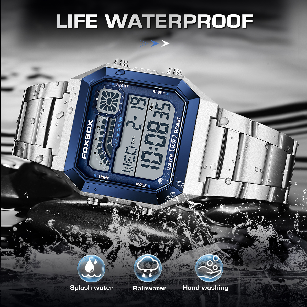 FOXBOX Fashion Luxury Digital  - مراجعة Luxury Watch Square وسعره