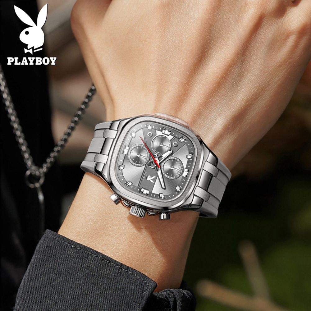 PLAYBOY 3076 Brand original au - مراجعة Luxury Watch Square وسعره