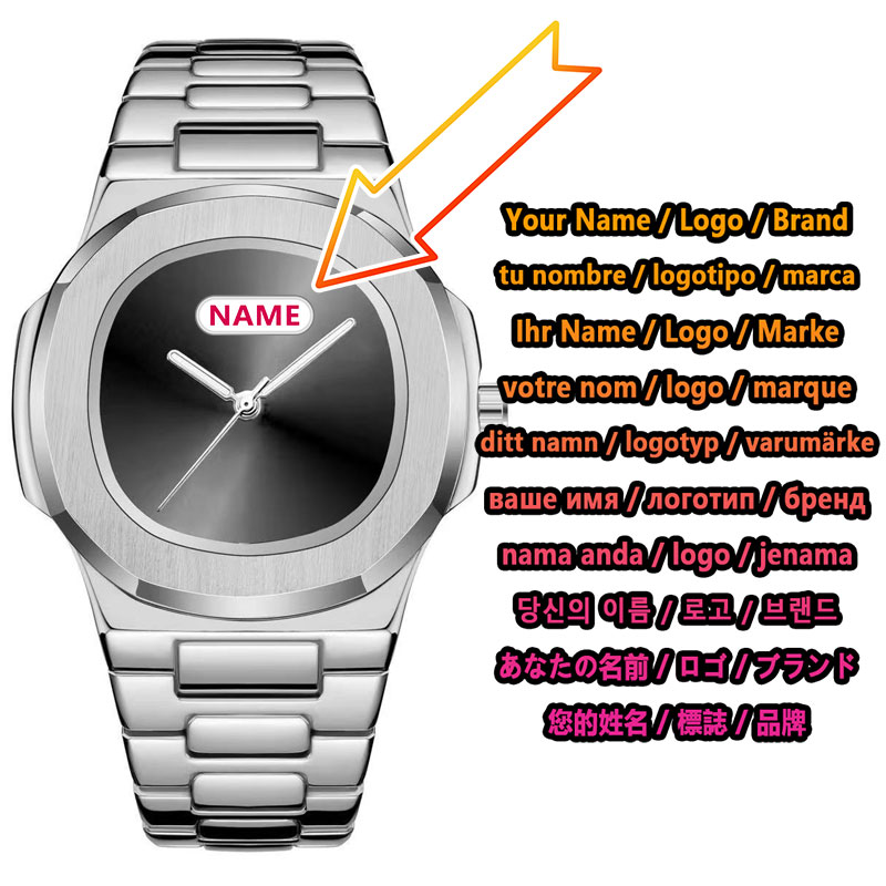 Custom Logo Men's Quartz Watch - مراجعة Luxury Watch Brands Logo وسعره