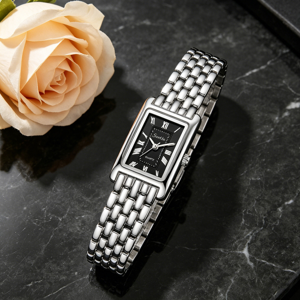 SUNKTA New Luxury Women Watche - مراجعة Luxury Watch Square وسعره