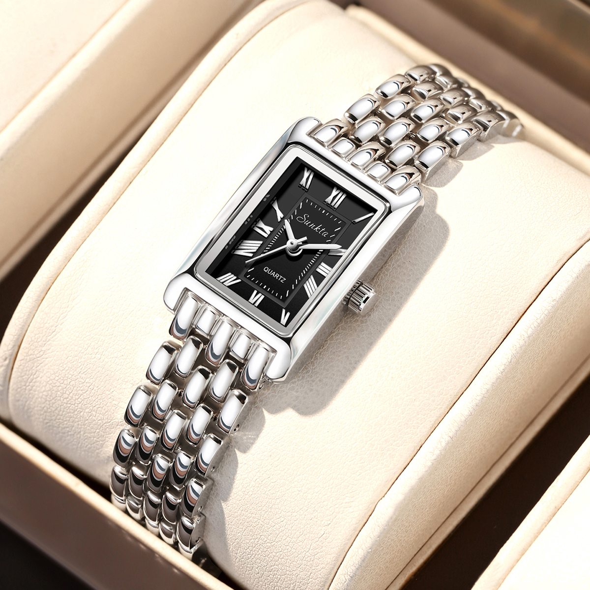 SUNKTA New Luxury Women Watche - مراجعة Luxury Watch Square وسعره
