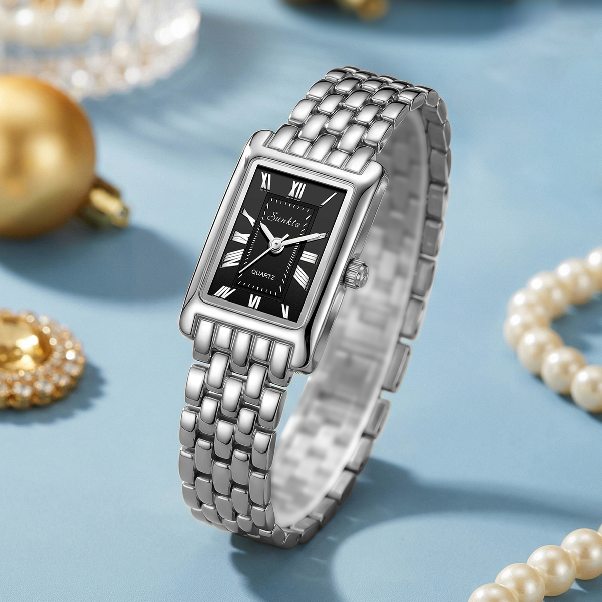 SUNKTA New Luxury Women Watche - مراجعة Luxury Watch Square وسعره