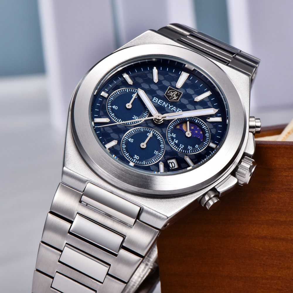 2025 New BENYAR Moon Phase Men - مراجعة Luxury Watch German وسعره