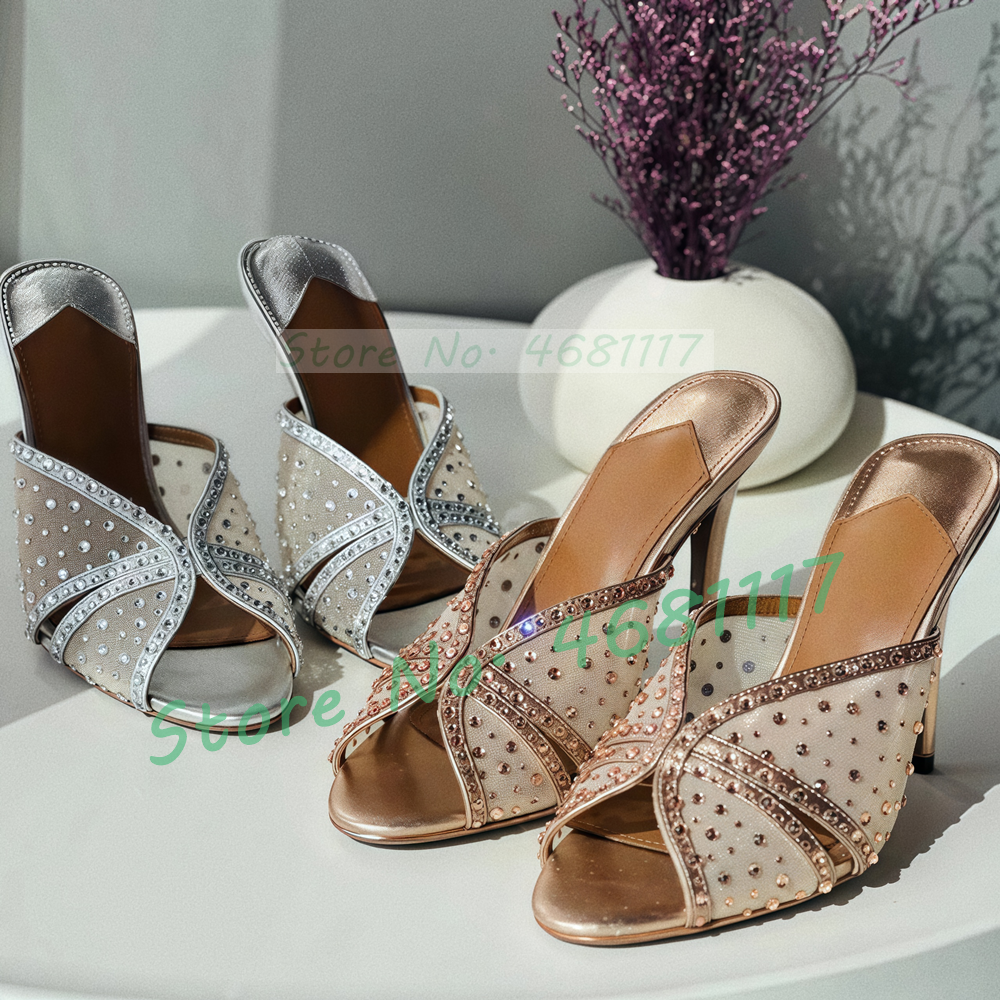 Crystal Mesh Cross Strap Mules - مراجعة Luxury Watch Girl وسعره