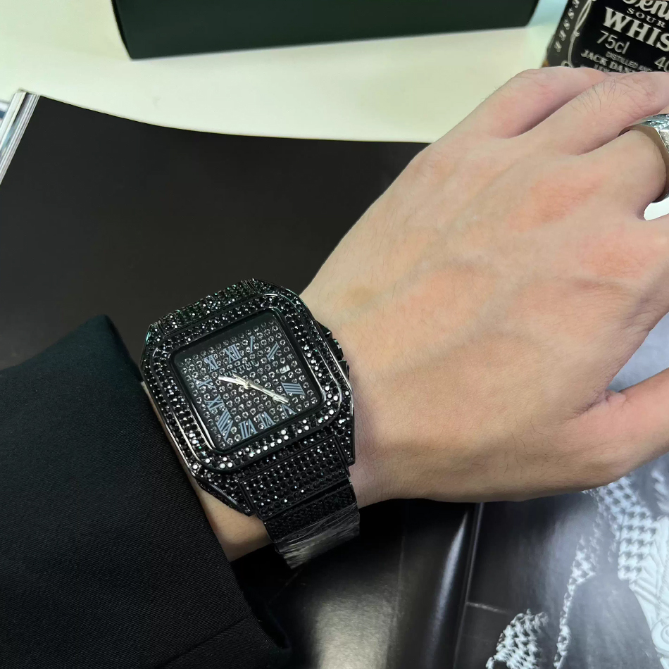 Gold or black Watch Ice Out Sq - مراجعة Luxury Watch Affordable وسعره